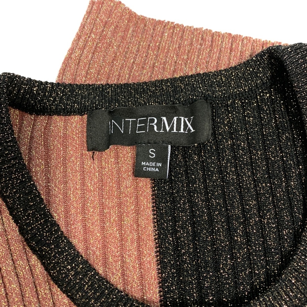 Intermix Ribbed Colorblock Sweater Size Small - Picture 3 of 5